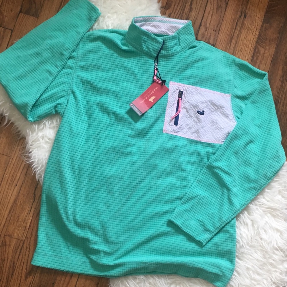 Southern Marsh Seafoam 1/2 zip fleece